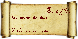 Brasovan Édua névjegykártya